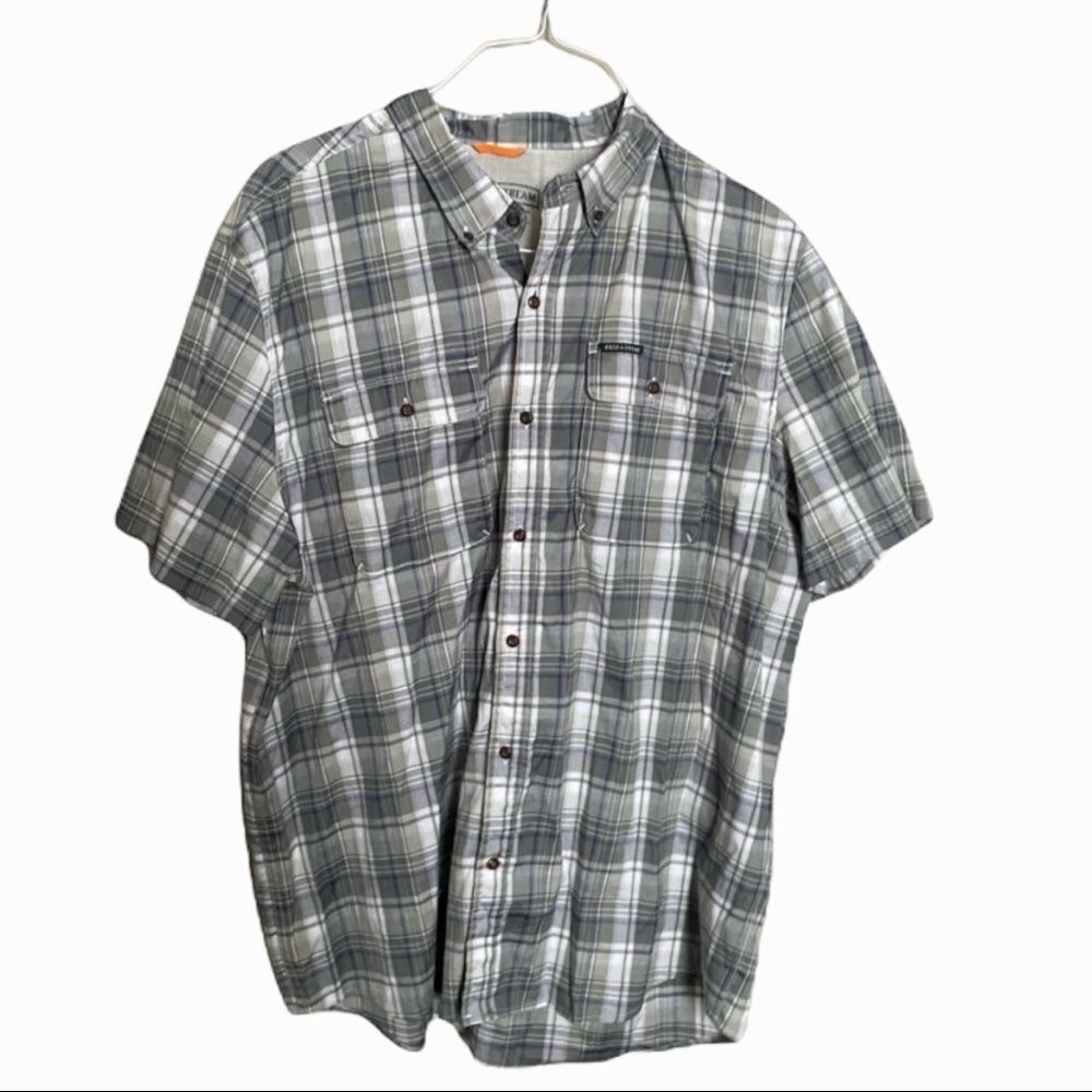 FIELD & Stream Plaid Gray Button Down Shirt